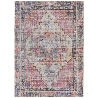 10' X 14' Rust Gray And Mauve Oriental Washable Indoor Outdoor Area Rug HomeRoots