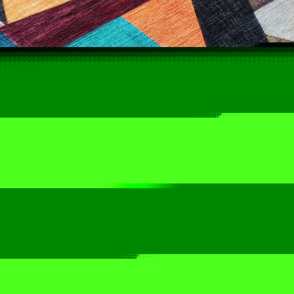 8' X 10' Blue Orange Pink And Yellow Abstract Washable Indoor Outdoor Area Rug — view 39