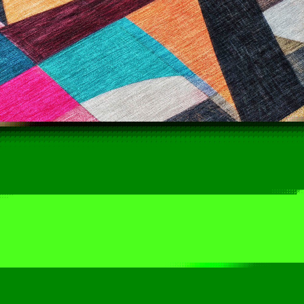 8' X 10' Blue Orange Pink And Yellow Abstract Washable Indoor Outdoor Area Rug HomeRoots