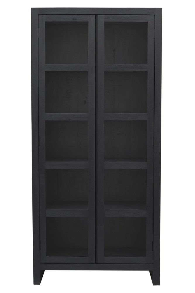 42" Graphite Solid Wood Accent Cabinet With Two Doors HomeRoots