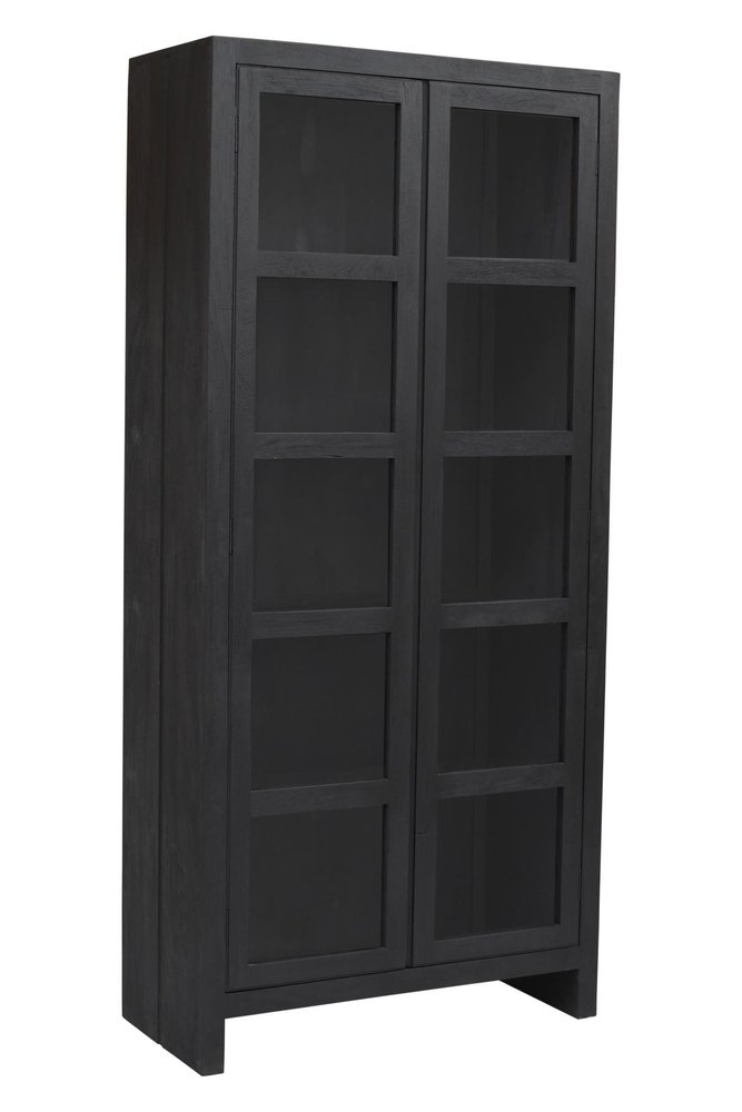 42" Graphite Solid Wood Accent Cabinet With Two Doors HomeRoots