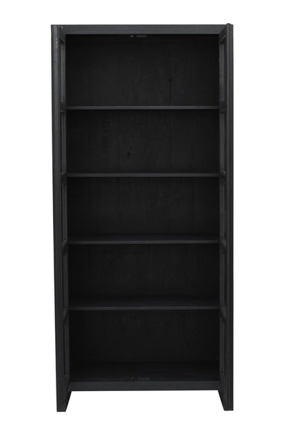 42" Graphite Solid Wood Accent Cabinet With Two Doors HomeRoots