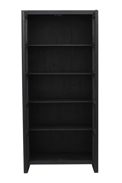91" Graphite Distressed Solid Wood Frame Accent Cabinet With Two Doors HomeRoots