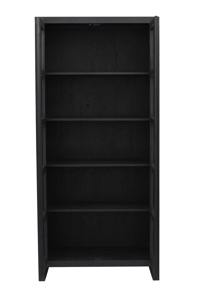42" Graphite Solid Wood Accent Cabinet With Two Doors HomeRoots