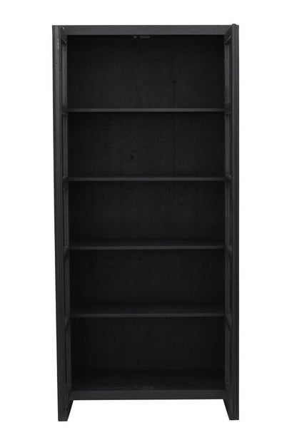 42" Graphite Solid Wood Accent Cabinet With Two Doors HomeRoots