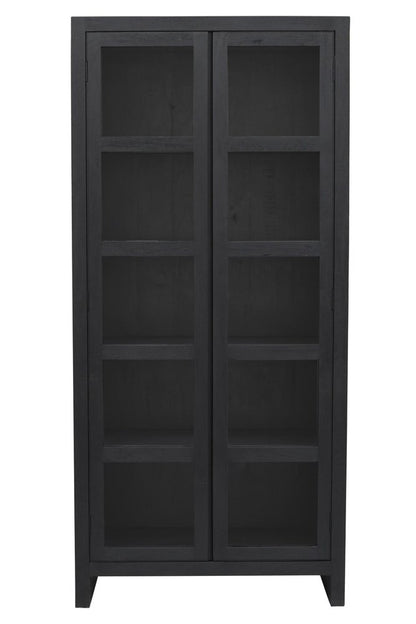 42" Graphite Solid Wood Accent Cabinet With Two Doors HomeRoots