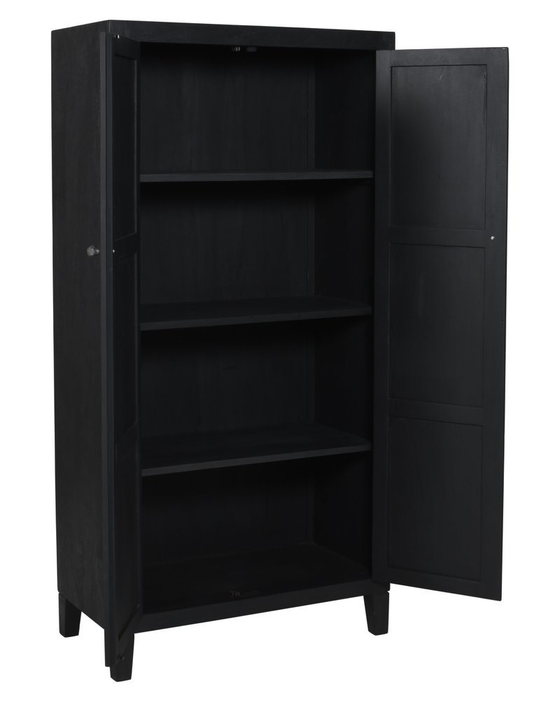 36" Graphite Solid Wood Accent Cabinet With Two Doors HomeRoots