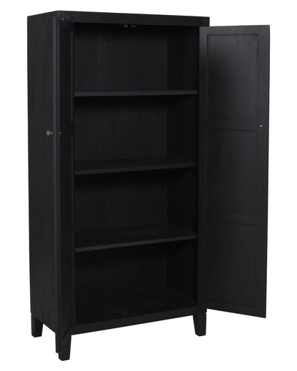 36" Graphite Solid Wood Accent Cabinet With Two Doors HomeRoots
