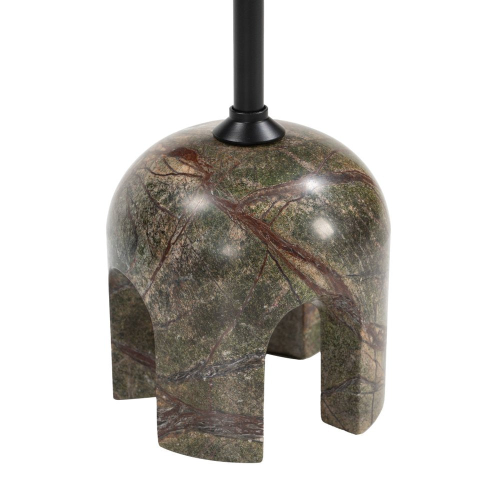 22" Black Brown and Stone Marble Free Form Pedestal End Table — view 6
