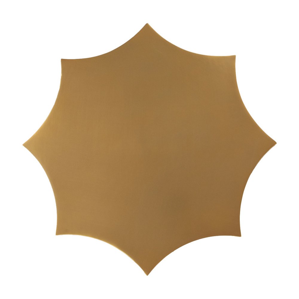 20" Gold and Beige Iron Free Form Pedestal End Table — view 4