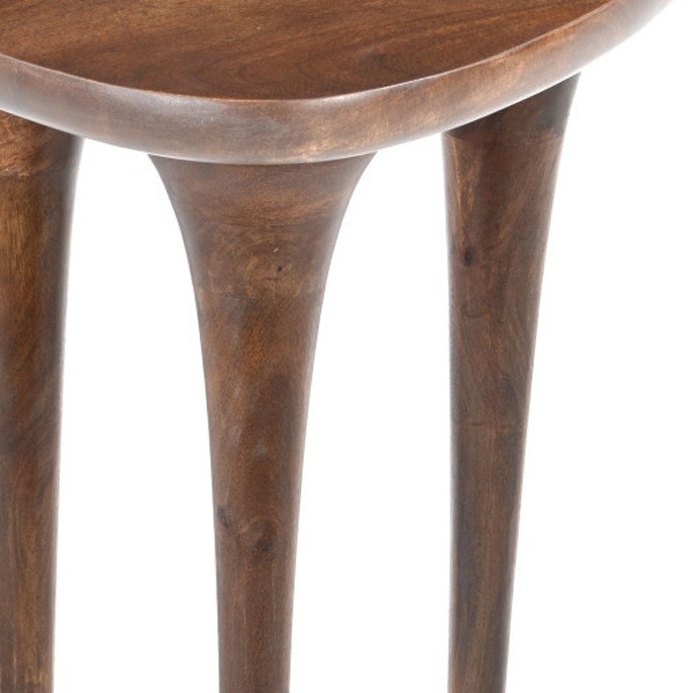 22" Walnut Solid Wood Oval End Table — view 1