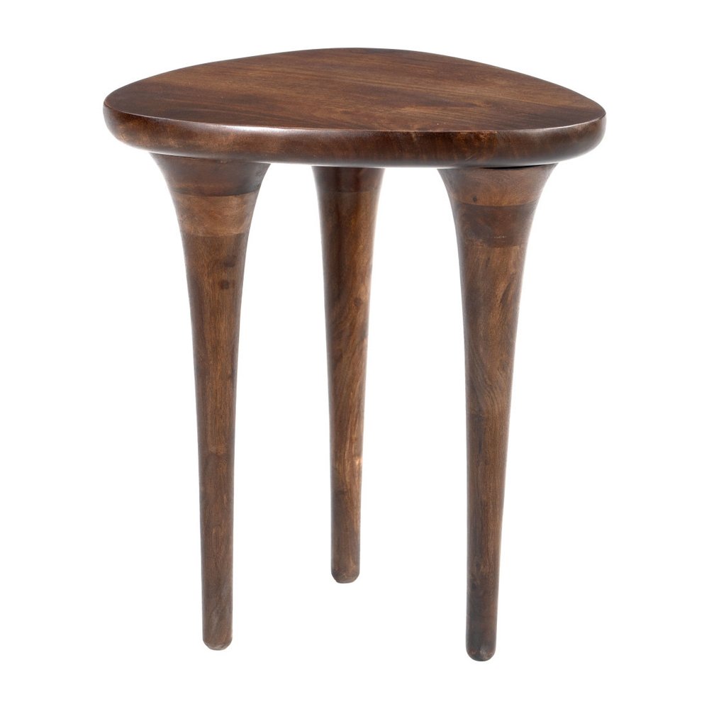 22" Walnut Solid Wood Oval End Table — view 4