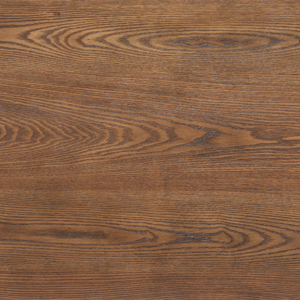 48" Brown Wood And Steel Oval Two Tier Coffee Table — view 8