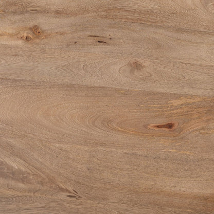 32" White Solid Wood and Wood Round Pedestal Coffee Table HomeRoots