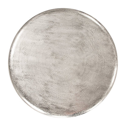 32" Silver Aluminum Round Pedestal Coffee Table HomeRoots