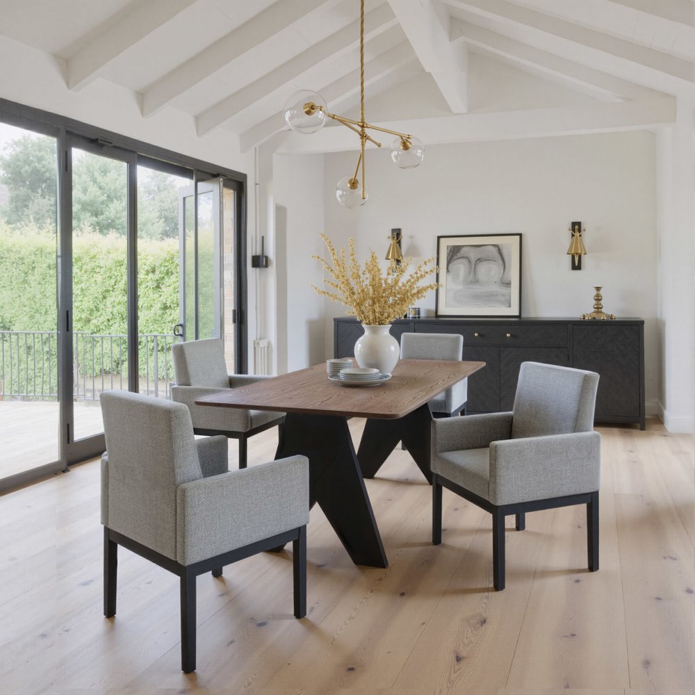 79" Espresso and Black Solid Wood Cross Leg Base Dining Table HomeRoots