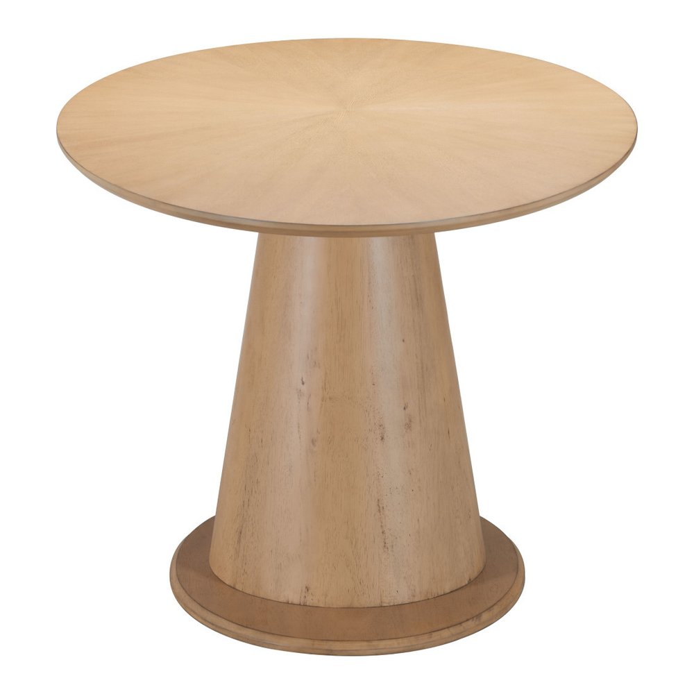 71" Natural Solid Wood Pedestal Base Oval Dining Table HomeRoots