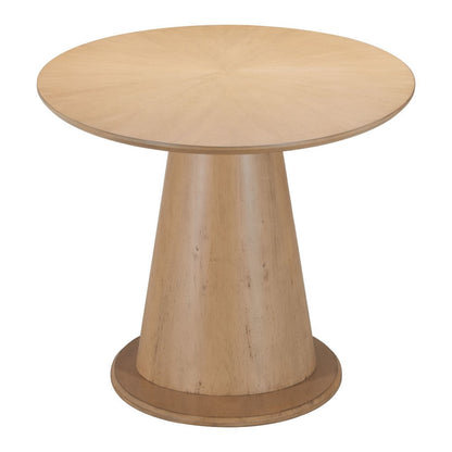 71" Natural Solid Wood Pedestal Base Oval Dining Table HomeRoots