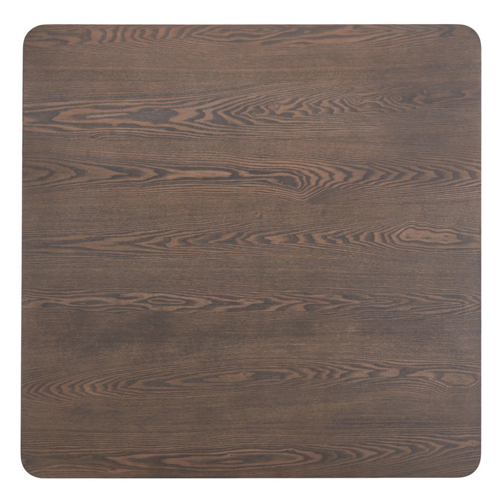 41" Espresso Wood Pedestal Base Square Dining Table HomeRoots