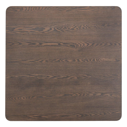 41" Espresso Wood Pedestal Base Square Dining Table HomeRoots