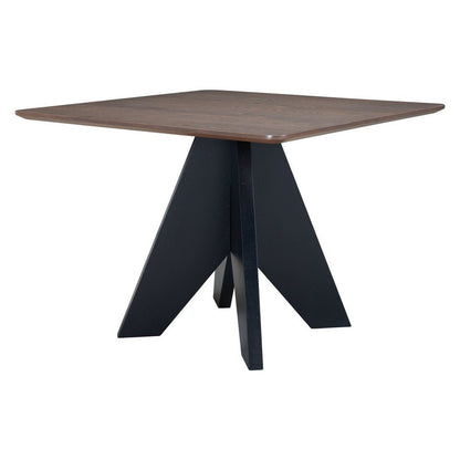 41" Espresso Wood Pedestal Base Square Dining Table HomeRoots