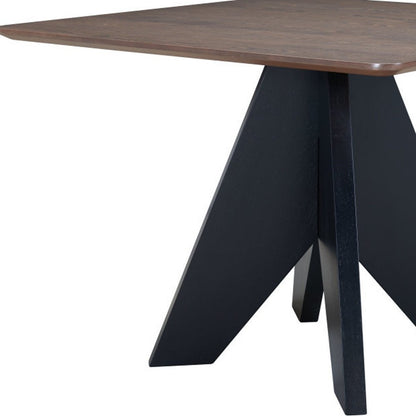 41" Espresso Wood Pedestal Base Square Dining Table HomeRoots