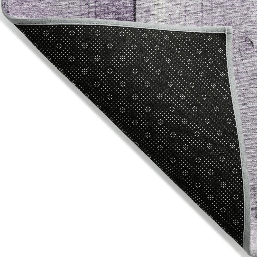 3' X 5' Purple And Gray Geometric Washable Indoor Outdoor Area Rug — view 7
