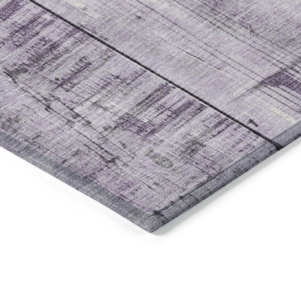 3' X 5' Purple And Gray Geometric Washable Indoor Outdoor Area Rug HomeRoots