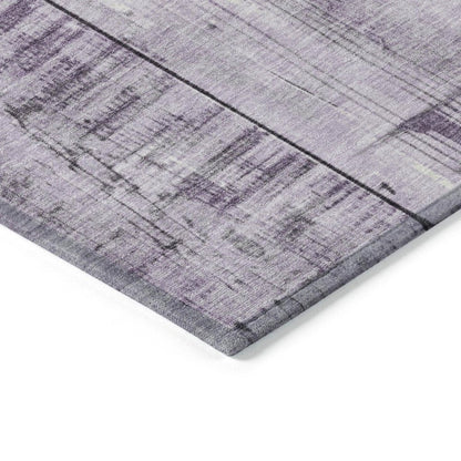 3' X 5' Purple And Gray Geometric Washable Indoor Outdoor Area Rug HomeRoots