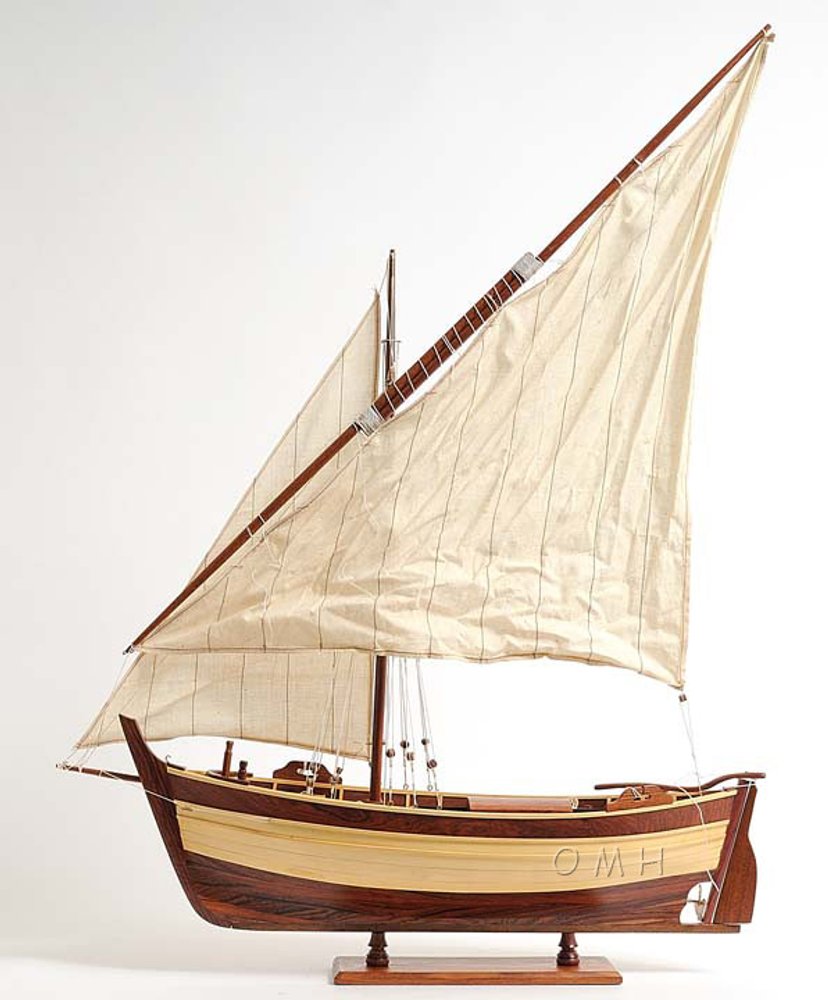 34" Unfinished Wood Hand Painted Model Boat HomeRoots