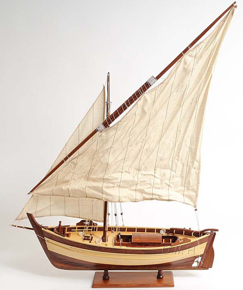34" Unfinished Wood Hand Painted Model Boat HomeRoots