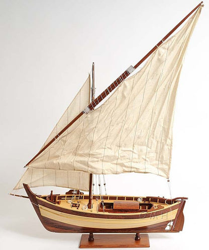 34" Unfinished Wood Hand Painted Model Boat HomeRoots