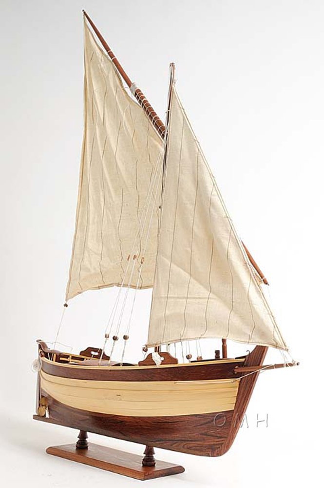34" Unfinished Wood Hand Painted Model Boat HomeRoots