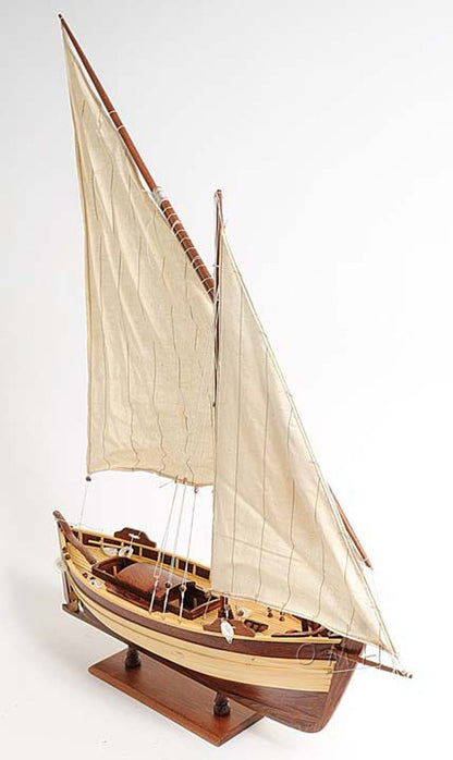 34" Unfinished Wood Hand Painted Model Boat HomeRoots