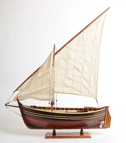 33" Unfinished Wood Hand Painted Model Boat HomeRoots
