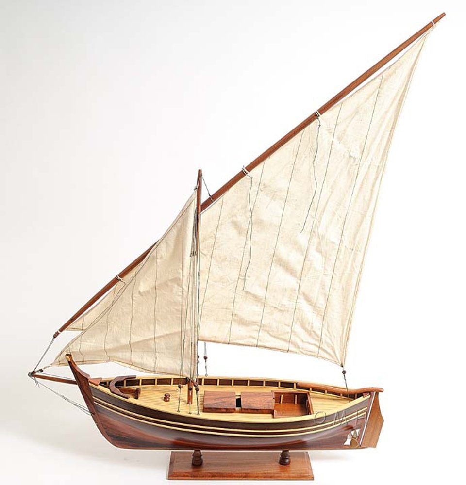 33" Unfinished Wood Hand Painted Model Boat HomeRoots