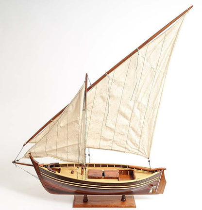33" Unfinished Wood Hand Painted Model Boat HomeRoots