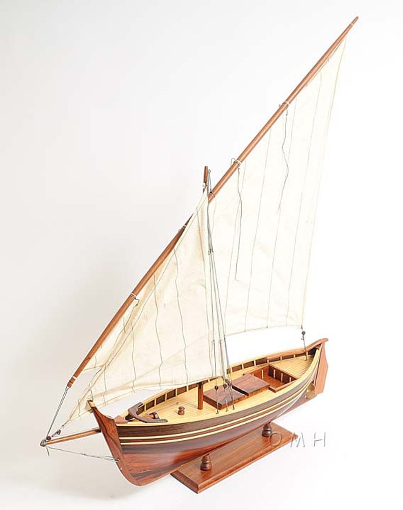 33" Unfinished Wood Hand Painted Model Boat HomeRoots
