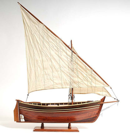 33" Unfinished Wood Hand Painted Model Boat HomeRoots