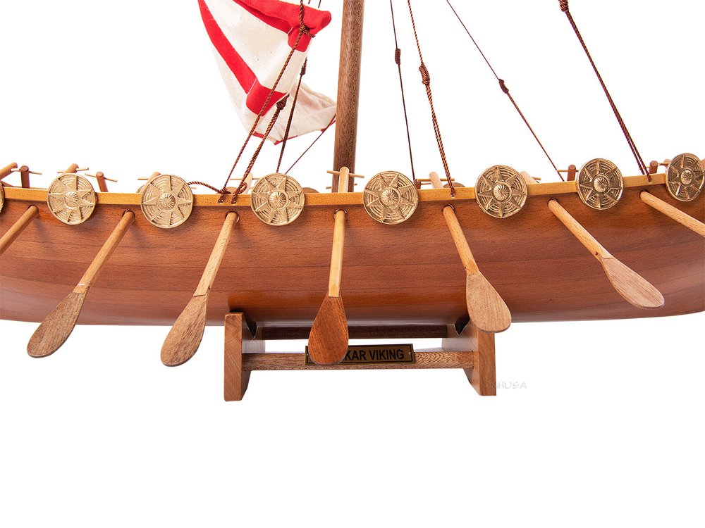 20" Unfinished Wood Hand Painted Model Boat HomeRoots
