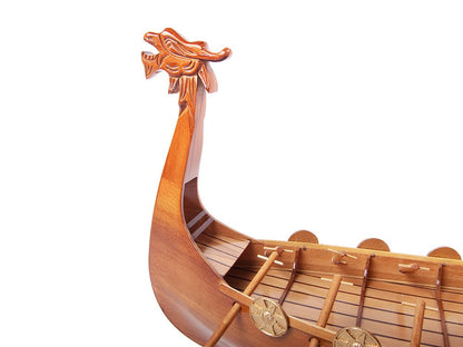 20" Unfinished Wood Hand Painted Model Boat HomeRoots