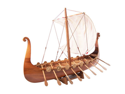 20" Unfinished Wood Hand Painted Model Boat HomeRoots