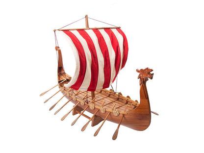 20" Unfinished Wood Hand Painted Model Boat HomeRoots