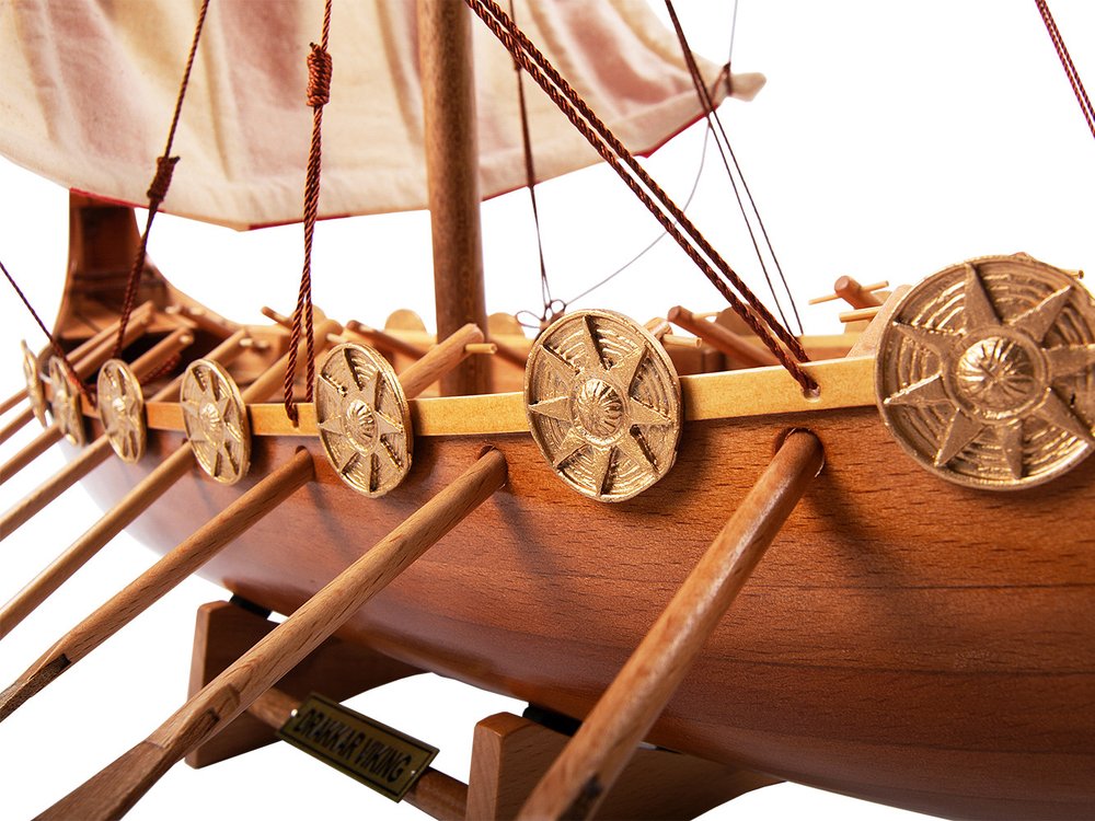 20" Unfinished Wood Hand Painted Model Boat HomeRoots