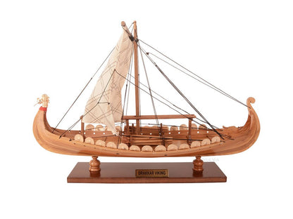 13" Unfinished Wood Hand Painted Model Boat HomeRoots