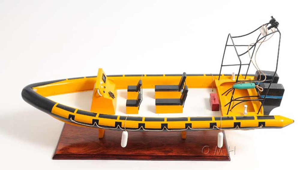 13" Unfinished Wood Hand Painted Model Boat HomeRoots