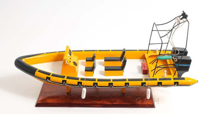 13" Unfinished Wood Hand Painted Model Boat HomeRoots