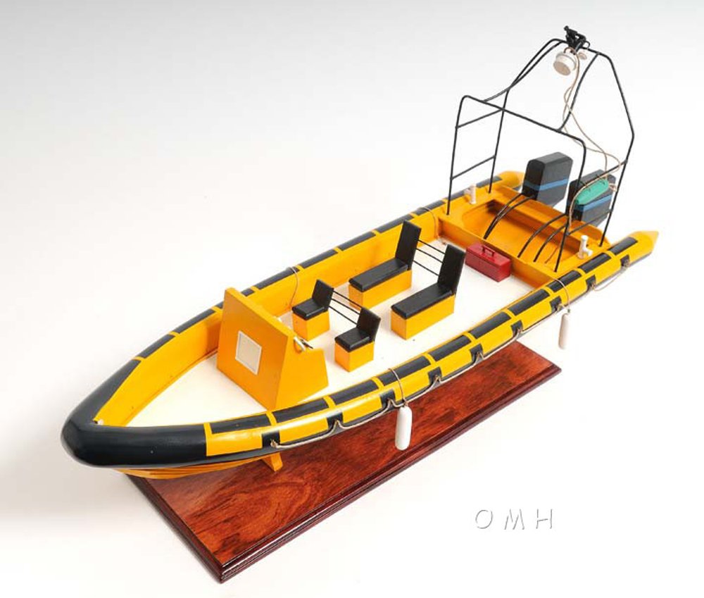 13" Unfinished Wood Hand Painted Model Boat HomeRoots