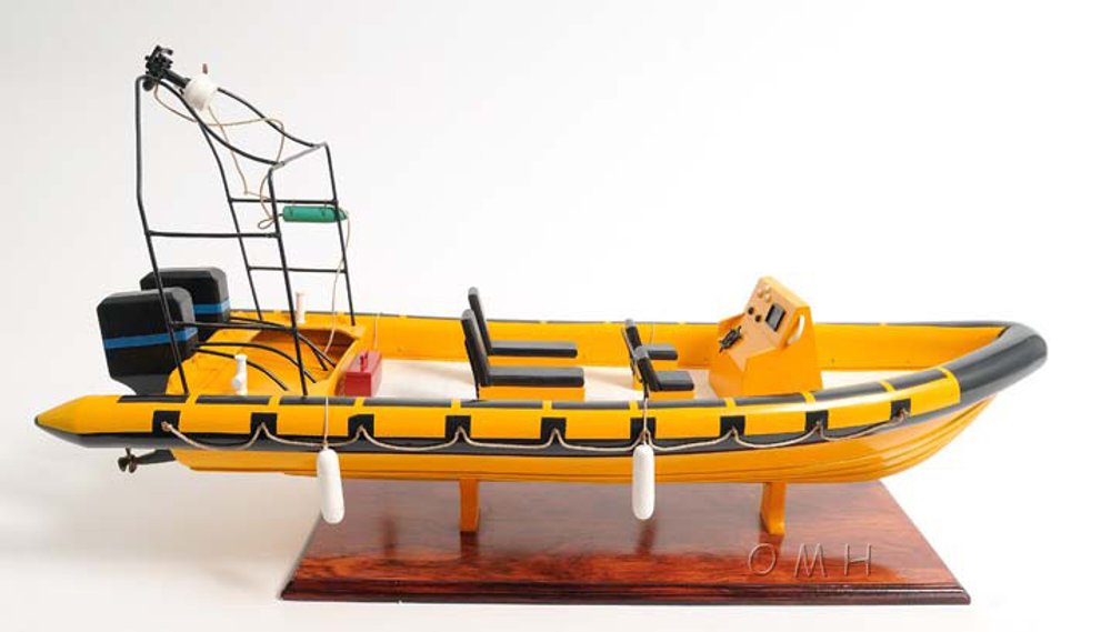 13" Unfinished Wood Hand Painted Model Boat HomeRoots