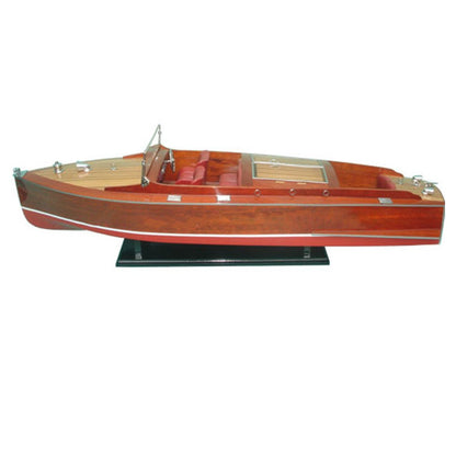 9" Unfinished Wood Hand Painted Model Boat HomeRoots